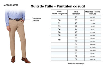 Pantalon Hombre Algodón Spandex Negro