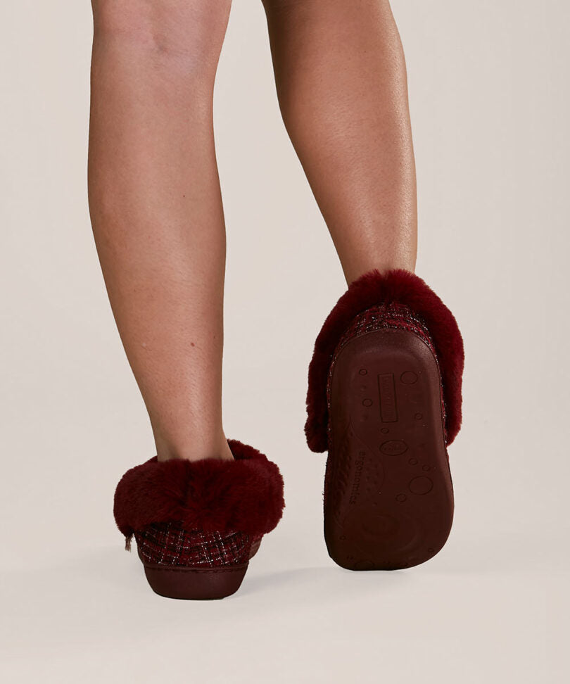 Pantufla Mujer Slipper Z-203 Burdeo