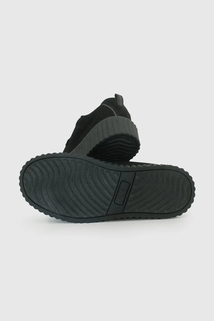 Zapatilla Escolar Niña Con Cordones Y Suela Antideslizante Negro