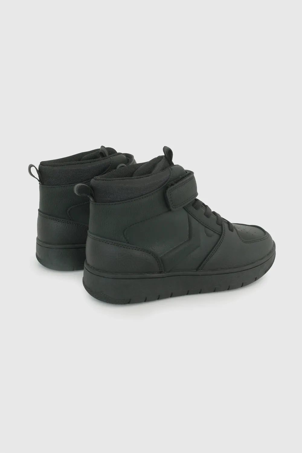 Zapatilla Escolar Unisex Con Velcro Elástico Negro