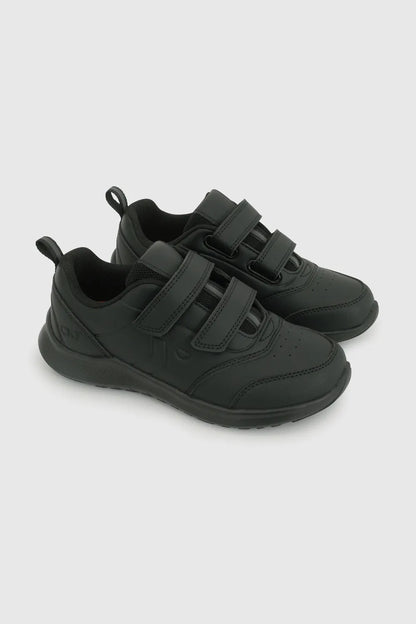 Zapatilla Escolar Unisex Deportiva Con Velcros Negra