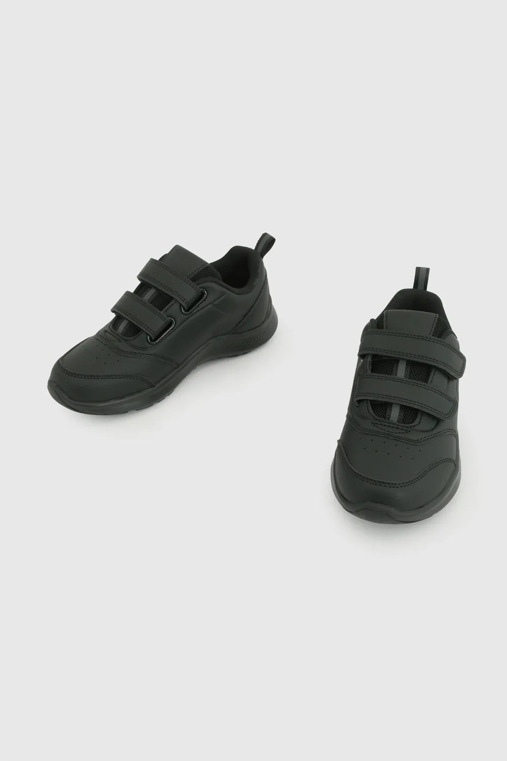 Zapatilla Escolar Unisex Deportiva Con Velcros Negra