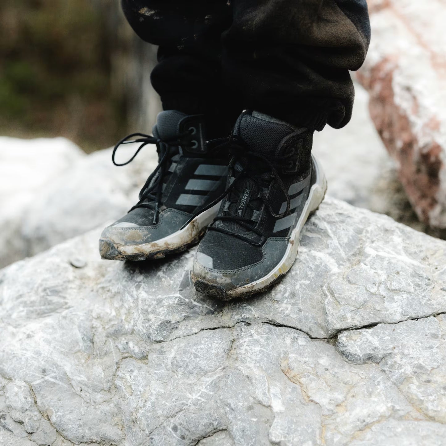 Zapatilla Niño Senderismo Terrex Ax4r Mid  Black / Grey