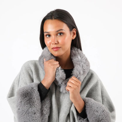 Poncho Mujer Mirna Gris