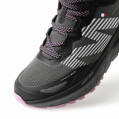 botín-mujer-impermeable-caña-alta-negro-rosa-