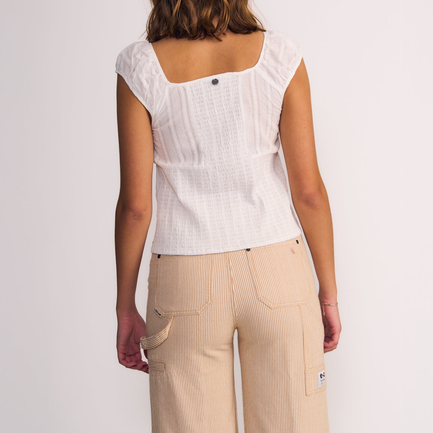 Blusa Mujer Sin Mangas Crudo