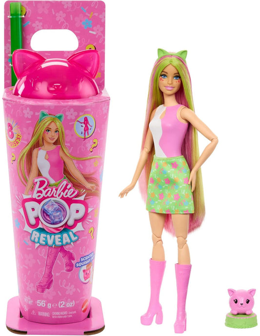 barbie-pop-reveal-colección-batidos-conejito-brillante-muñeca-y-accesorios
