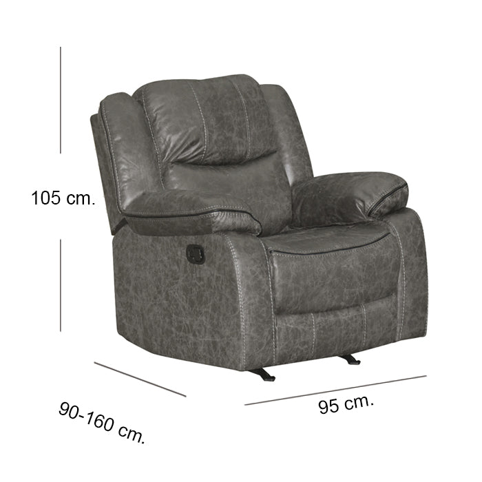 Bergere Reclinable Mecedora Smoke
