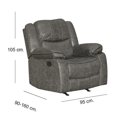 Bergere Reclinable Mecedora Smoke