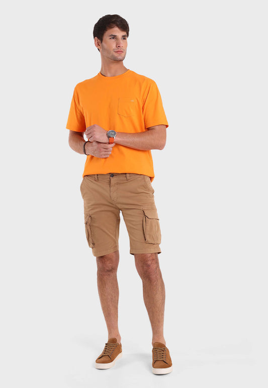 Bermuda Hombre Cargo Spandex Camel