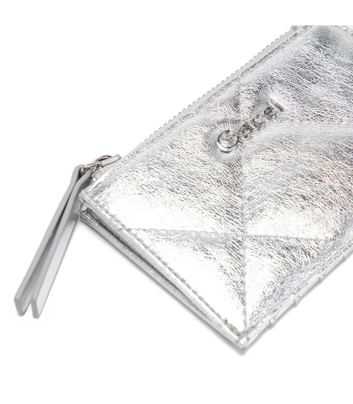 Billetera Mujer Tarjetero Plateado