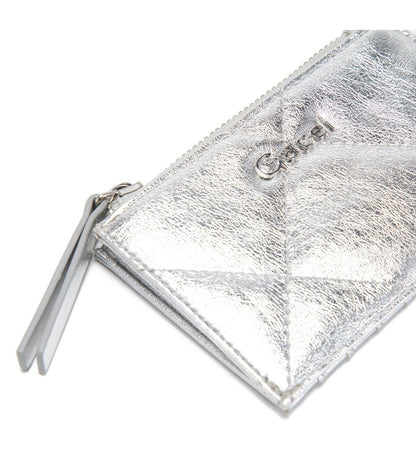 Billetera Mujer Tarjetero Plateado