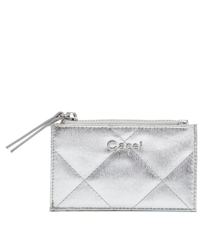 Billetera Mujer Tarjetero Plateado