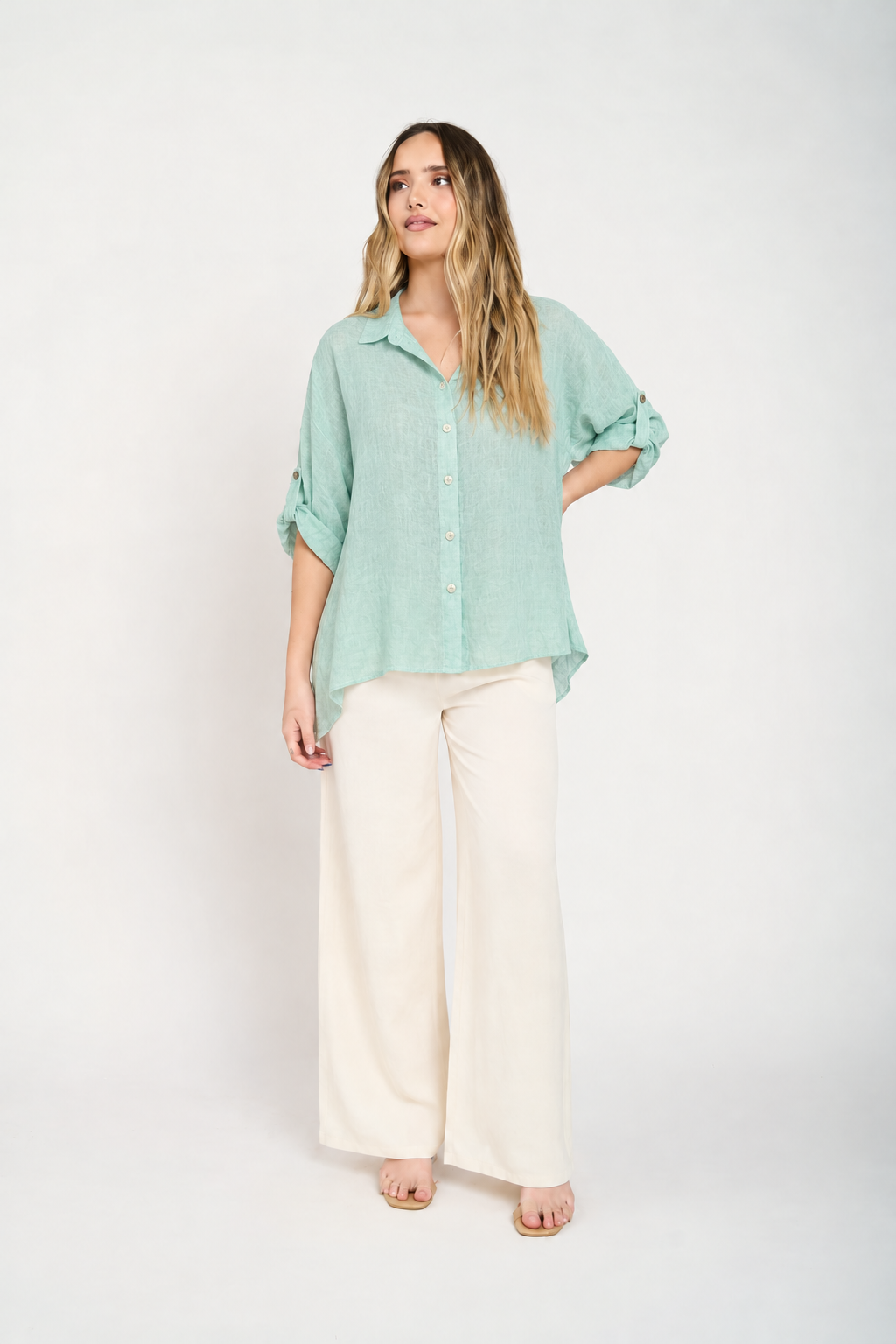 Blusa Manga Larga Mujer Agua