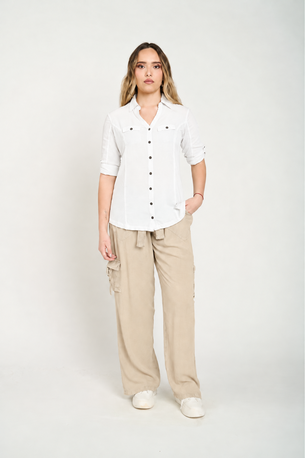 Blusa Manga Corta Serena Mujer Crudo