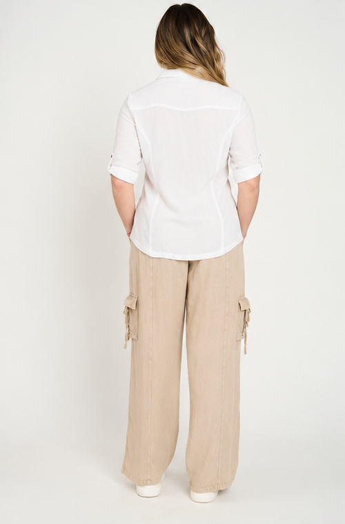Blusa Manga Corta Serena Mujer Crudo