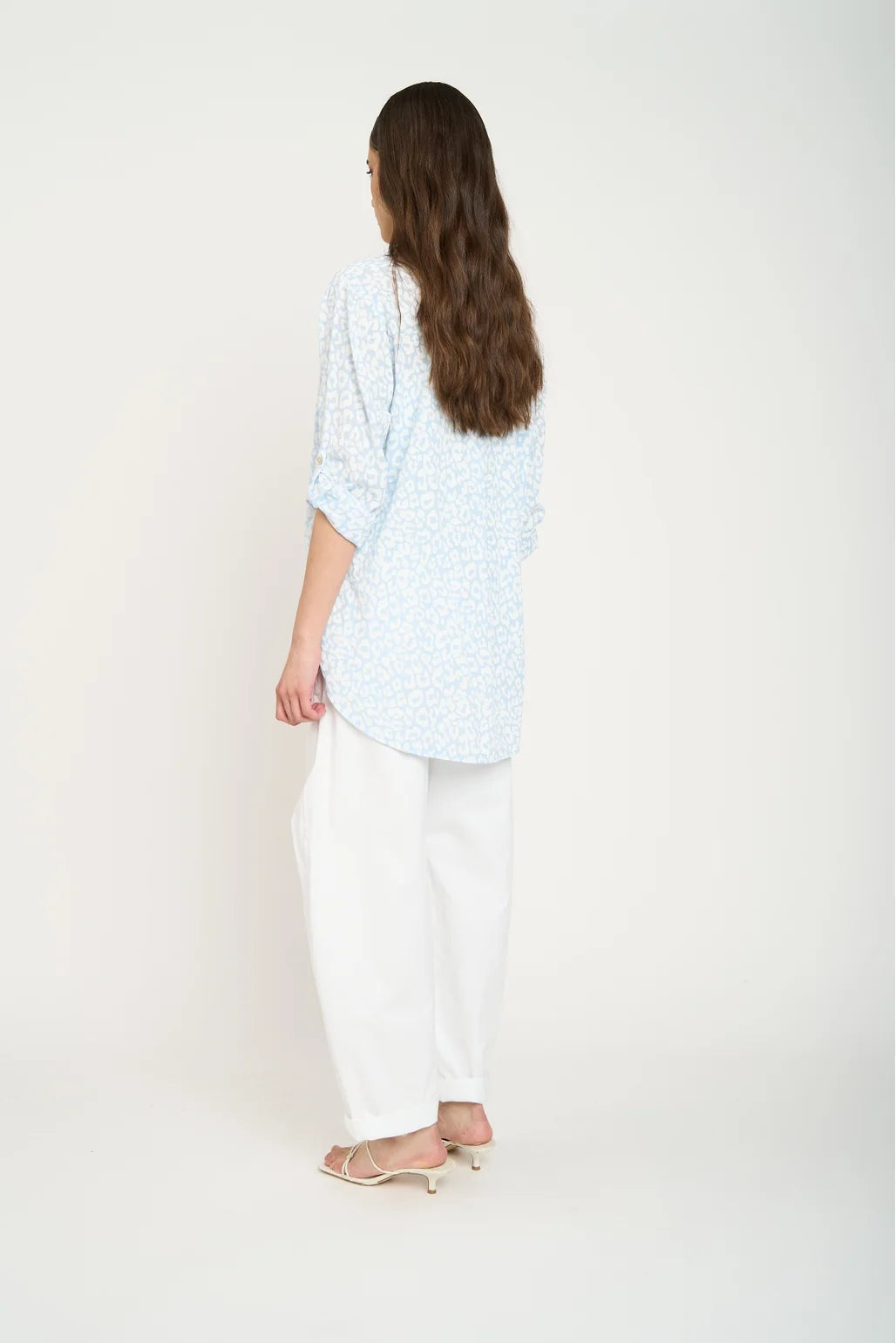 Blusa Silvia Manga Larga Mujer Cielo
