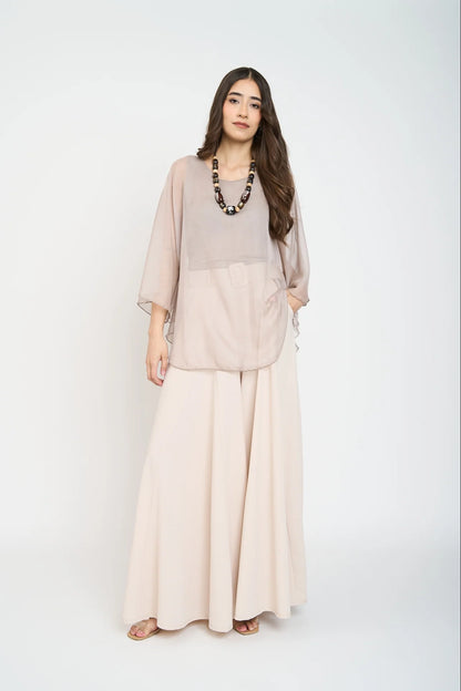 Blusa Antonia Cuello Redondo Mujer Fango
