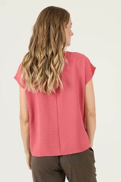 Blusa Mujer Sin Manga Nudo Coral