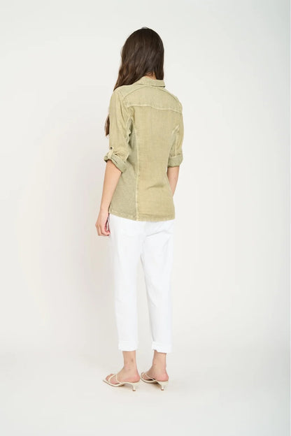 Blusa Manga Corta Serena Mujer Militar