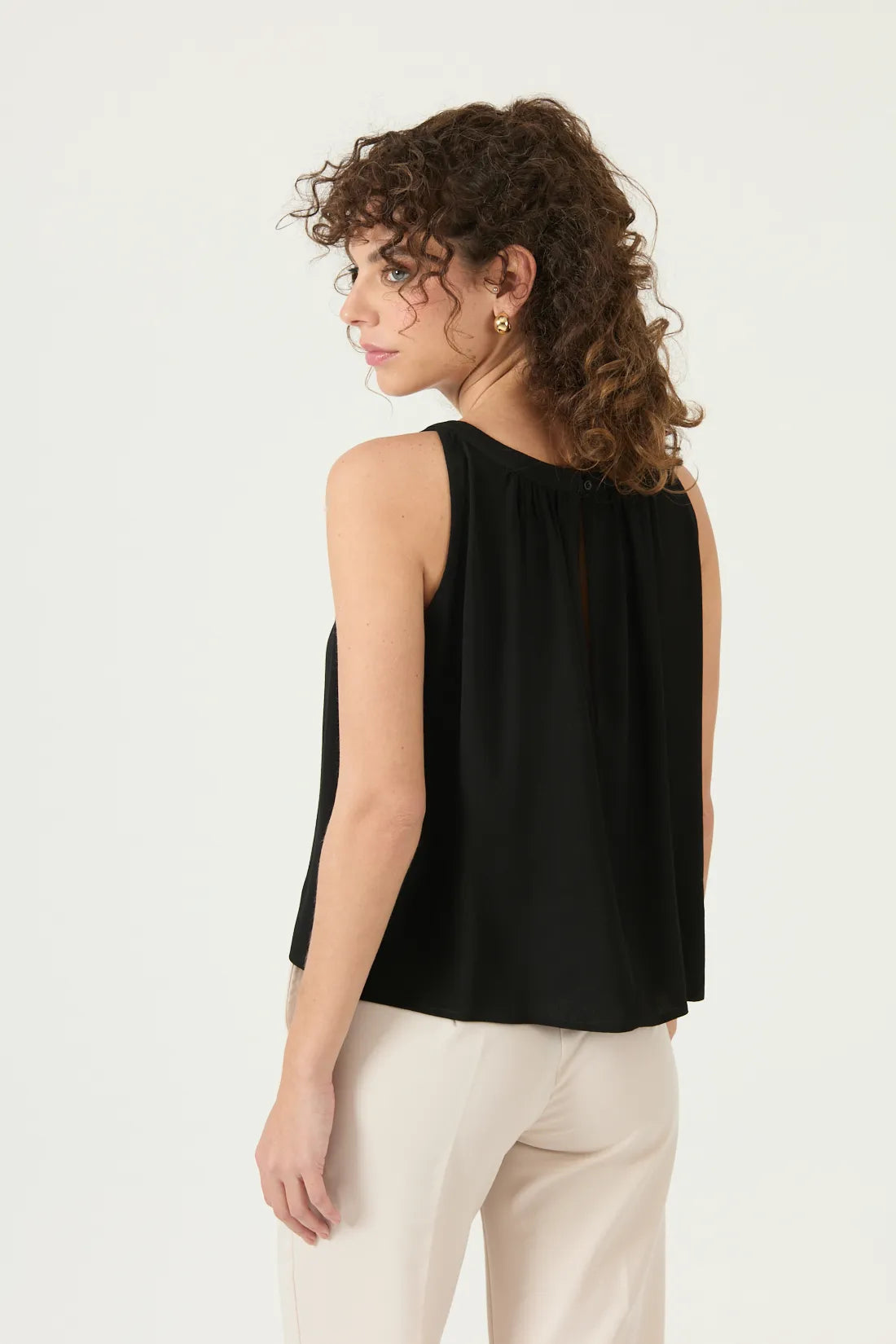 Blusa  Mujer Sin Manga Halter Negro