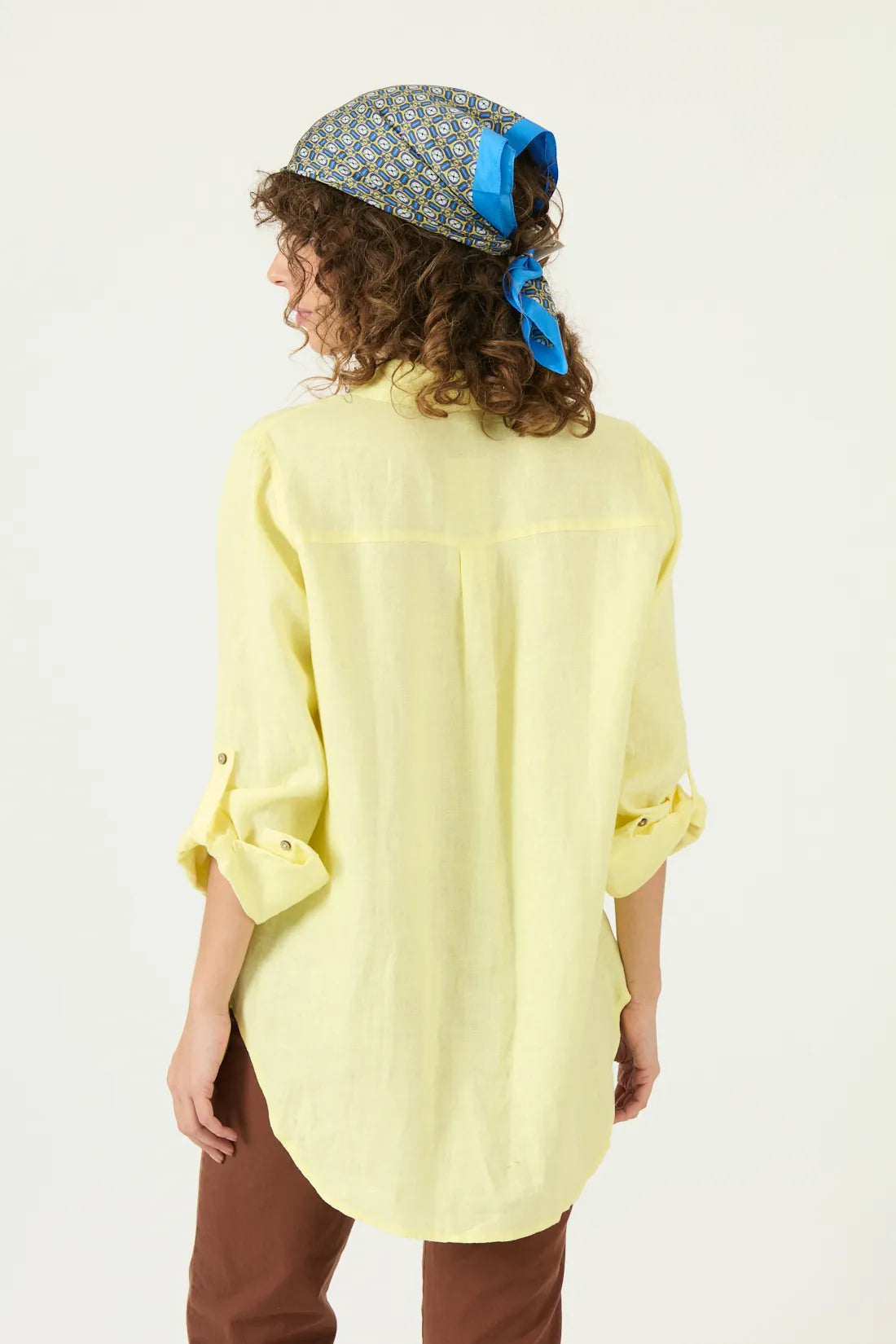 Blusa  Mujer Lino Amarillo