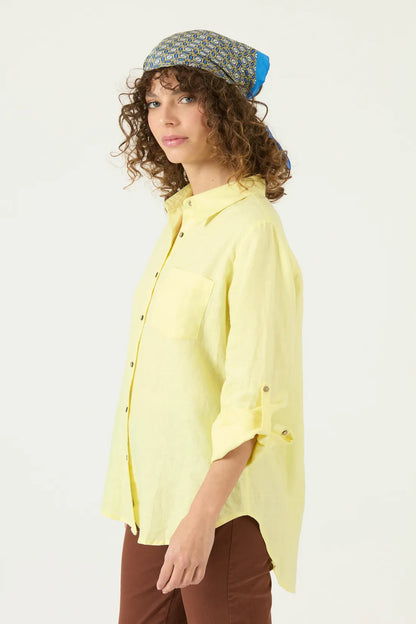 Blusa  Mujer Lino Amarillo