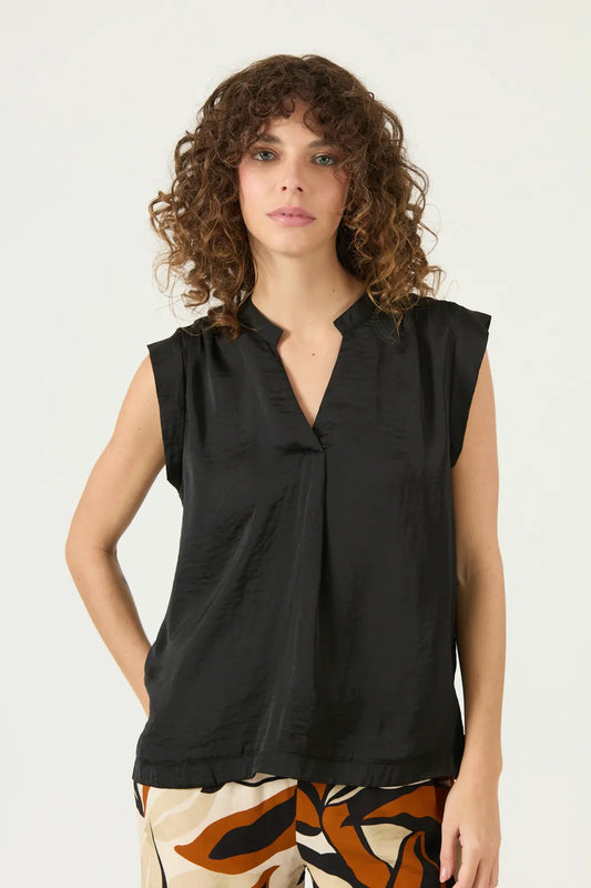 Blusa Mujer Sin Manga Escote V
