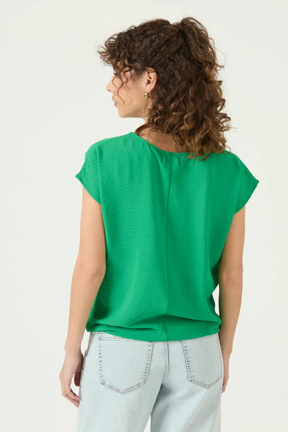 Blusa  Mujer Sin Manga Nudo Verde