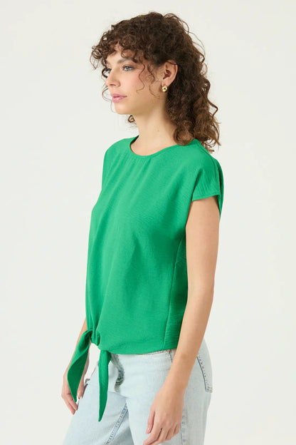 Blusa  Mujer Sin Manga Nudo Verde