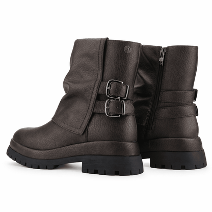 Botin Mujer Casual Chalada Krep Bronce