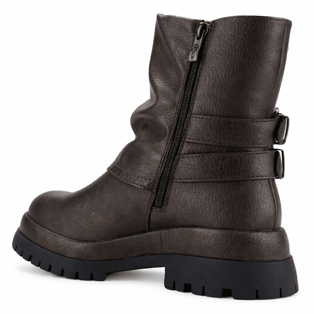 Botin Mujer Casual Chalada Krep Bronce
