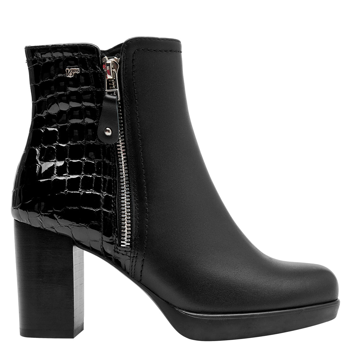 Botín Mujer Cuero Largo Black