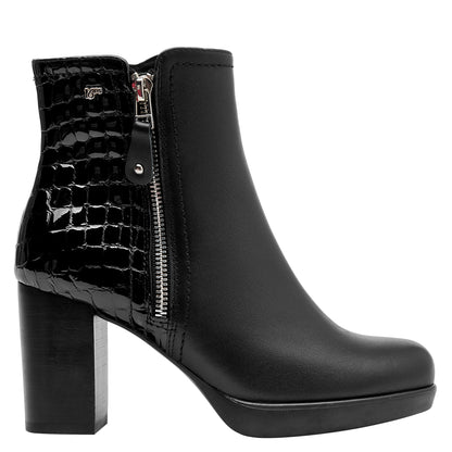 Botín Mujer Cuero Largo Black