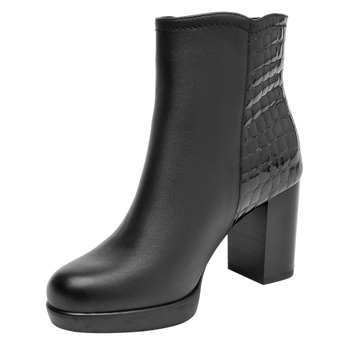Botín Mujer Cuero Largo Black