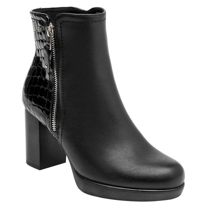 Botín Mujer Cuero Largo Black