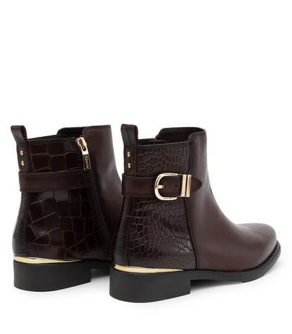 Bootie Mujer Hortencia Chocolate