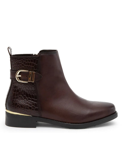 Bootie Mujer Hortencia Chocolate