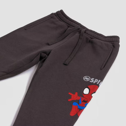 Pantalón De Buzo Niño Spidey Gris
