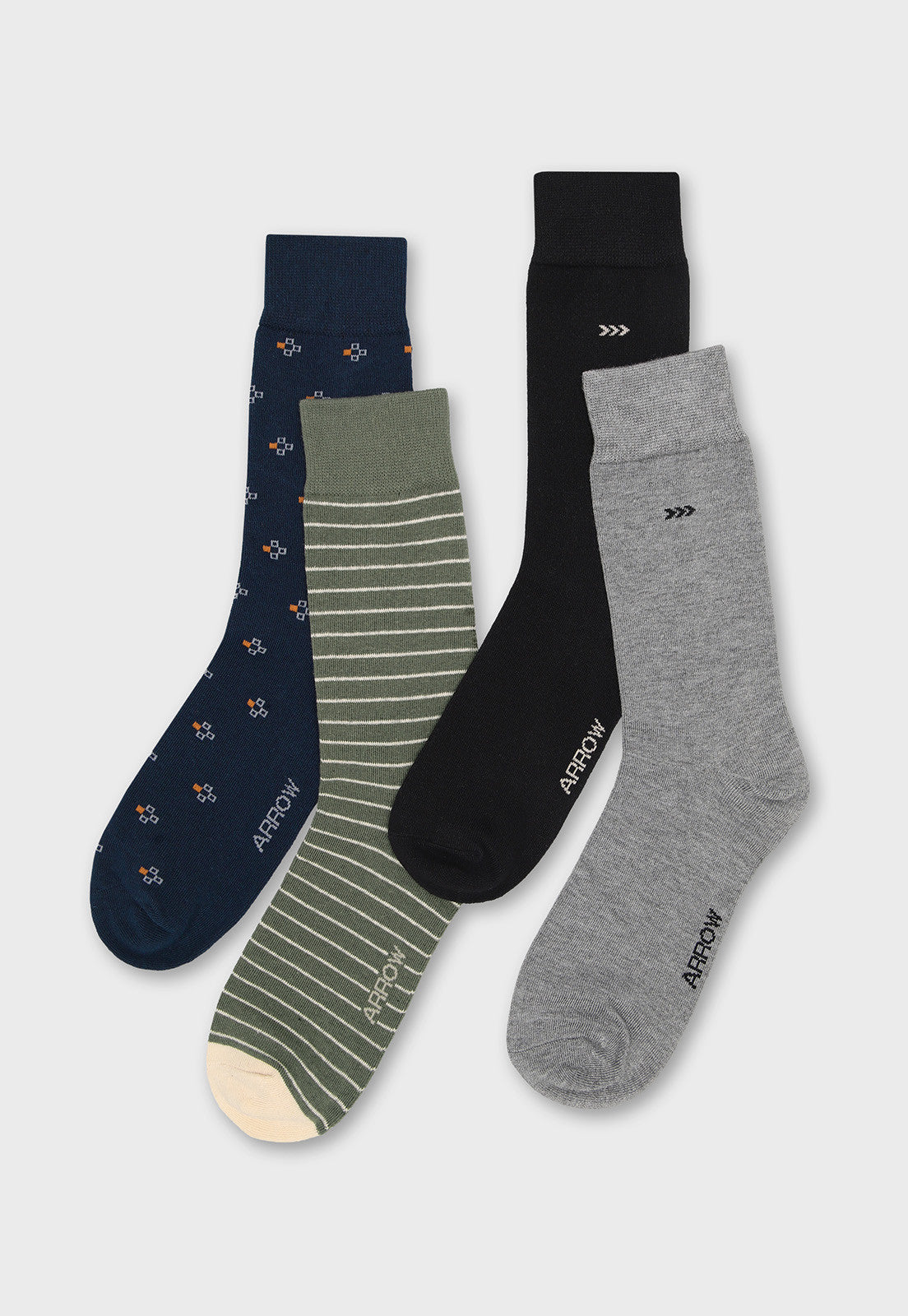 Caja Hombre Calcetines 4 Unidades Casual Lineas Verdes
