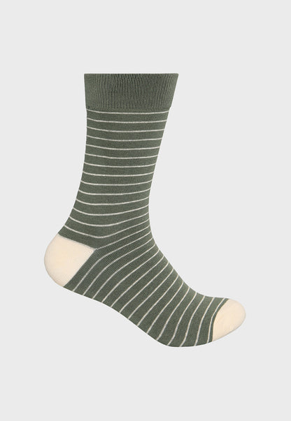 Caja Hombre Calcetines 4 Unidades Casual Lineas Verdes