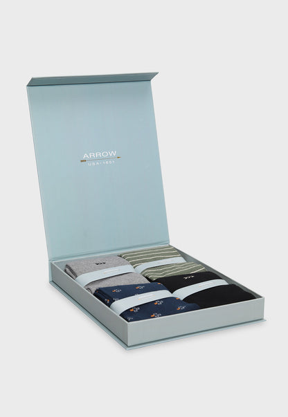 Caja Hombre Calcetines 4 Unidades Casual Lineas Verdes