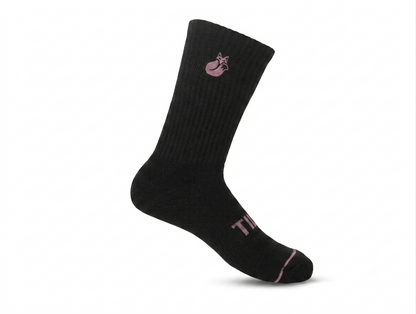 Tripack Calcetines Negro/Rosado 39-42