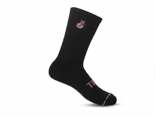 Tripack Calcetines Negro/Rosado 39-42