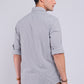 Camisa Hombre Cuadros Gris