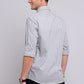 Camisa Hombre Cuadros Gris