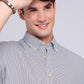 Camisa Hombre Cuadros Gris