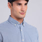 Camisa Hombre Cuadros Azul