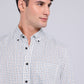 Camisa Hombre Cuadros Blanca