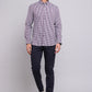 Camisa Hombre Cuadros Purpura